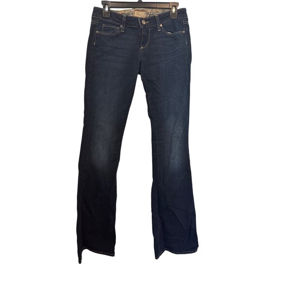 Paige Canyon Flare Womens Size 26 Dark Wash Flared Denim Jeans Made In USA - Picture 2 of 7